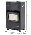 Heidenfeld Gasheizung Inferno GH100 | ???? ???????????????????? ???????????????????????????????? - 4200 Watt - Heizstrahler - Gasheizung für Innenräume - Gasofen - Gasheizer - Gasflaschen bis 15 Kg - Gasschlauch (Schwarz) - Thumbnail 10