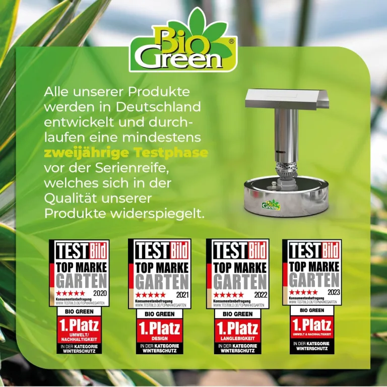 Bio Green Paraffin-Gewächshaus-Heizung WARMAX Power 5 aus Edelstahl | max. 300 Watt | für Gewächshäuser bis 4 m² | max. 7 Tage Brenndauer/Füllung – Bild 6