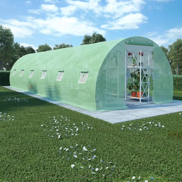 Yumeng Gewächshaus, Wintergarten Bausatz, Tomatenhaus, Treibhaus, Garten, Greenhouse, Gartengewächshäuser, Anlehngewächshaus, 27 m² 900×300×200 cm – Bild 1