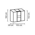 Gewächshaus Vitavia Ida 1300 aus eloxiertem Aluminium und Polycarbonat 4 mm, 69 x 193 H 182 cm Made in Germany - Thumbnail 4