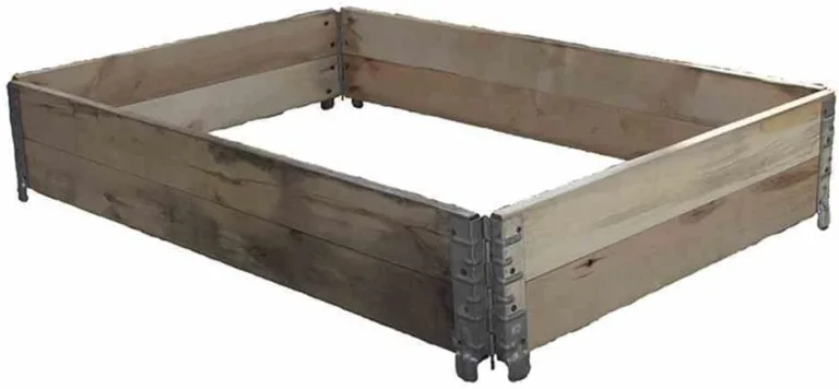 Siena Garden Hochbeet stapelbar 80 x 60 x 19,5 cm, Natur verzinkte Scharniere – Bild 2