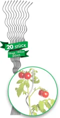 KARAT Tomatenspiralstäbe - 180 cm Länge - 10 Stück - Tomatenstab - Spiralstab - Rankstab - Tomaten Rankhilfe - Pflanzstab aus verzinktem Stahl - Thumbnail 9