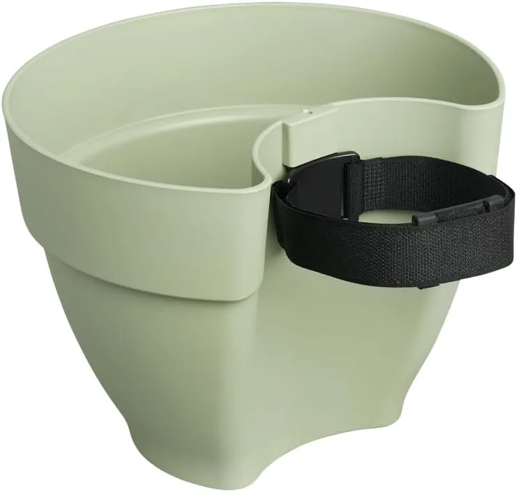 elho Vibia Campana Fallrohrpflanzgefäss 40 - Blumentopf für Regenrohr - vertikaler Garten - 100% recyceltem Plastik - Ø 21.6 x H 16.3 cm - Grün/Pistazien Grün – Bild 6