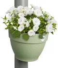 elho Vibia Campana Fallrohrpflanzgefäss 40 - Blumentopf für Regenrohr - vertikaler Garten - 100% recyceltem Plastik - Ø 21.6 x H 16.3 cm - Grün/Pistazien Grün - Thumbnail 4