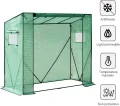 WOLTU Foliengewächshaus 130 g/m², PE halbtransparente Tomatengewächshaus, Plane wasserdicht wetterfest Mehrzwecktreibhaus Pflanzenhaus, Garten, Terrasse, Hinterhof, 200x77x146/169 cm, Grün - Thumbnail 6