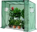 WOLTU Foliengewächshaus 130 g/m², PE halbtransparente Tomatengewächshaus, Plane wasserdicht wetterfest Mehrzwecktreibhaus Pflanzenhaus, Garten, Terrasse, Hinterhof, 200x77x146/169 cm, Grün - Thumbnail 2