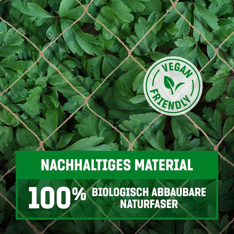 GardenGloss Jute Ranknetz Nachhaltig 100% Biologisch Abbaubar - Mit grosser Maschenweite für Gurken, Tomaten und Anderen Gemüsepflanzen - Rankhilfen für Kletterpflanzen – Bild 4