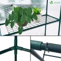 VOUNOT® Gewächshaus Foliengewächshaus, begehbares Gartenhäuschen mit 12 Regalebenen, Tomatenhaus Tomatengewächshaus, Weiß 143x215x195cm - Thumbnail 4