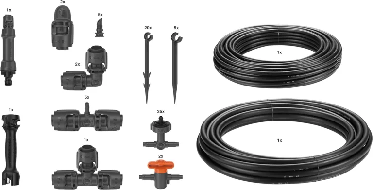 Gardena Micro-Drip-System Tropfbewässerung Set Hochbeet/Beet (35 Pflanzen): Starter-Set sofort einsatzbereit, wassersparendes Bewässerungssystem, einfache & flexible Verbindungstechnik (13455-20) – Bild 5
