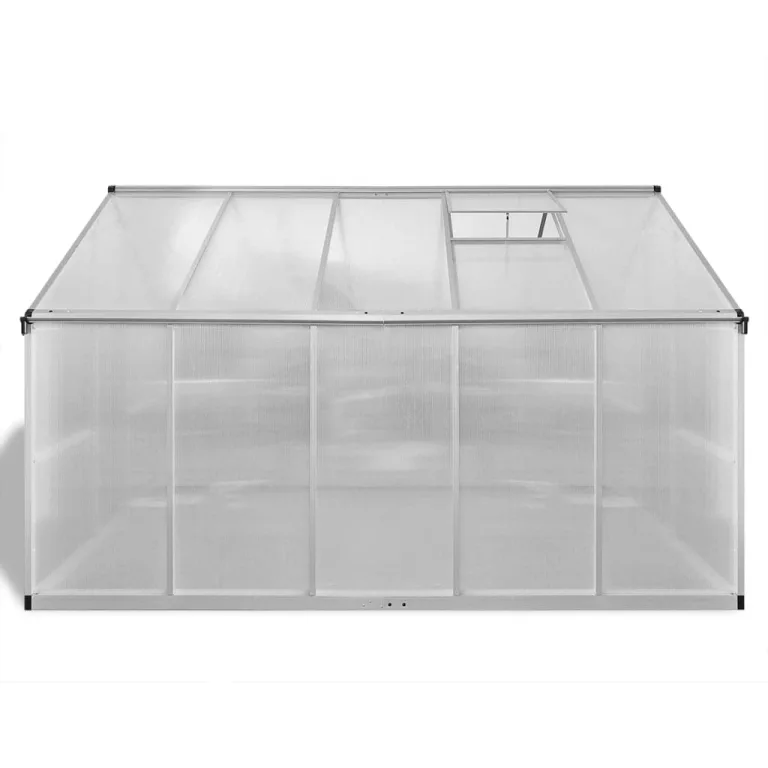 GewäChshaus Klein 302x250x195 cm Verstärktes Gewächshaus Frostschutz Pflanzen Winterschutz FrostwäChter GewäChshaus Winterfest GeräTehaus Tomatenhaus Rinnensystem&Lüftung Aluminium 7,55 m² – Bild 4