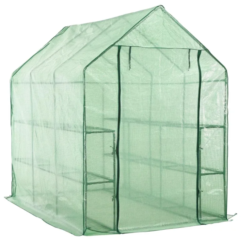 3-stufiges Mini-Gewächshaus 69x49x125 cm GewäChshaus Klein Frostschutz Pflanzen Winterschutz FrostwäChter GewäChshaus Winterfest GeräTehaus Tomaten GewäChshaus Winterschutzzelt 3 Regalen – Bild 10