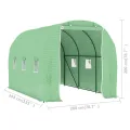 Gewächshaus 6,86 m² 3,43x2x2 m Klein Frostschutz Pflanzen Winterschutz Frostwächter Winterfest Gerätehaus Tomaten Mit 6 Seitenfenstern und 1 Tür - Thumbnail 8