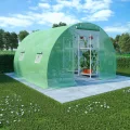 Gewächshaus 6,86 m² 3,43x2x2 m Klein Frostschutz Pflanzen Winterschutz Frostwächter Winterfest Gerätehaus Tomaten Mit 6 Seitenfenstern und 1 Tür - Thumbnail 9