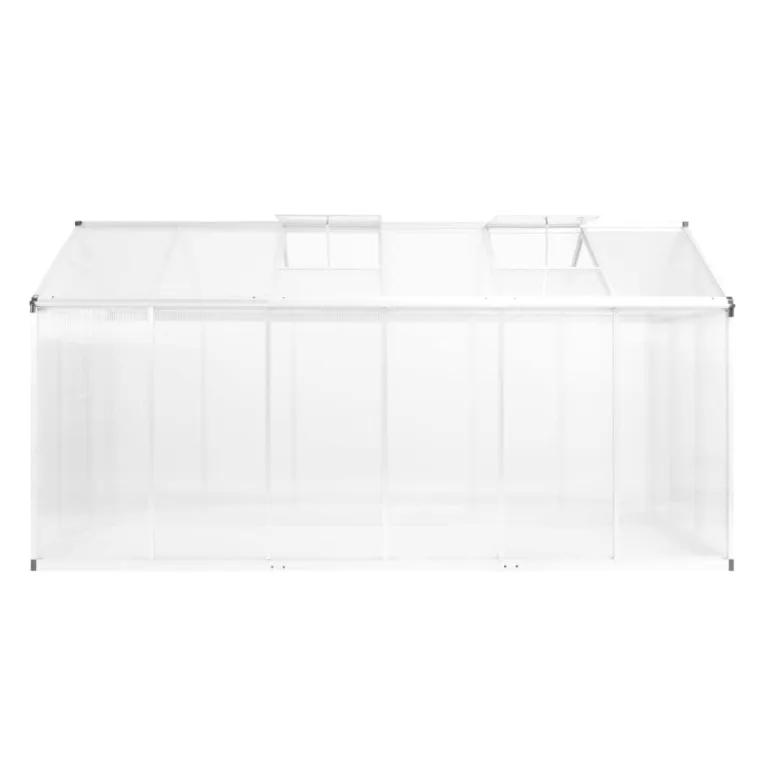 Gewächshaus Aluminium 362x190x195 cm 13,41 m³ GewäChshaus Klein Frostschutz Pflanzen Winterschutz FrostwäChter GewäChshaus Winterfest GeräTehaus Tomatenhaus Nicht Fundamentrahmen – Bild 2