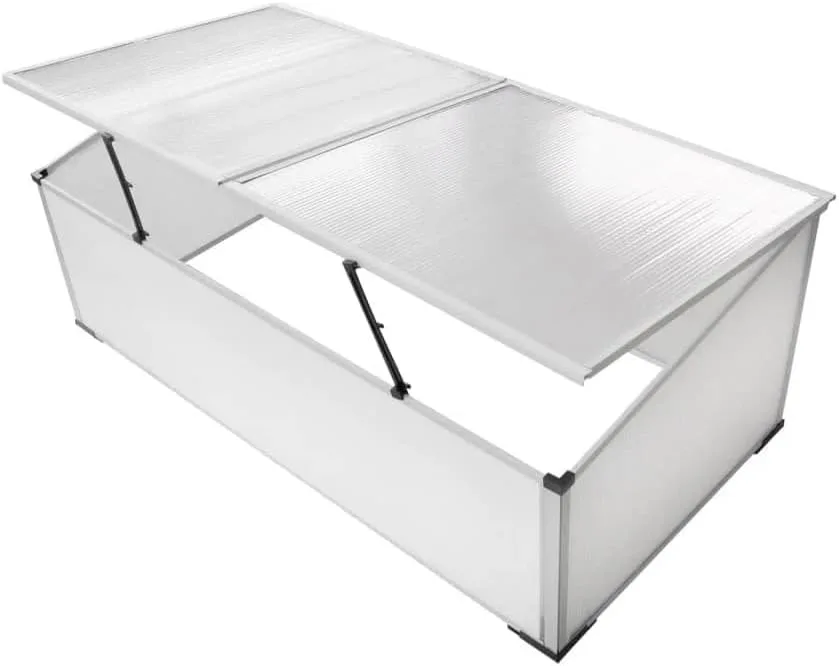 110x41x55 cm GewäChshaus Klein Frühbeet ohne Boden mit 2 Deckeln Frostschutz Pflanzen Winterschutz FrostwäChter GewäChshaus Tomaten GewäChshaus Winterfest GeräTehaus Balkone,Terrassen