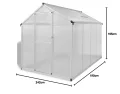 242x190x195 cm Verstärktes Gewächshaus Aluminium 4,6 m² GewäChshaus Klein Frostschutz Pflanzen Winterschutz FrostwäChter GewäChshaus Winterfest GeräTehaus Tomatenhaus Rinnensystem&Lüftung - Thumbnail 9