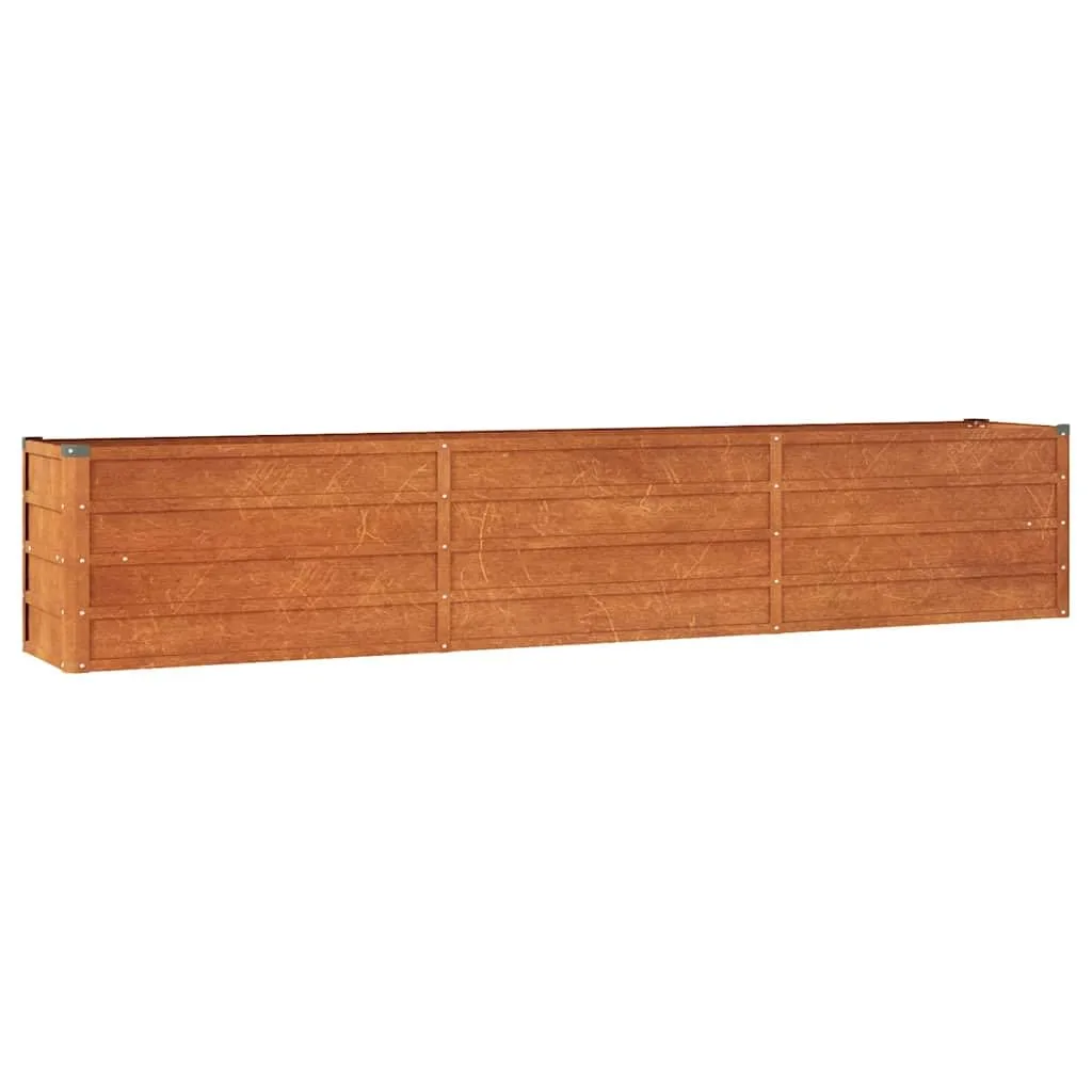 vidaXL Hochbeet, Hochbeet für Garten Balkon Terrasse, Kräuterhochbeet zum Selber Bauen, Gemüsebeet Pflanzkübel aus Metall, Grau Cortenstahl - Bild 1