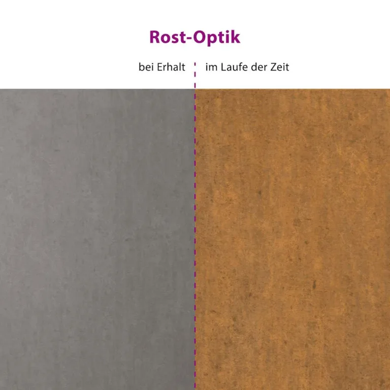 vidaXL Hochbeet, Hochbeet für Garten Balkon Terrasse, Kräuterhochbeet zum Selber Bauen, Gemüsebeet Pflanzkübel aus Metall, Grau Cortenstahl – Bild 5