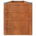 vidaXL Hochbeet, Hochbeet für Garten Balkon Terrasse, Kräuterhochbeet zum Selber Bauen, Gemüsebeet Pflanzkübel aus Metall, Grau Cortenstahl - Thumbnail 8