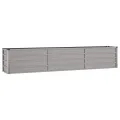 vidaXL Hochbeet, Hochbeet für Garten Balkon Terrasse, Kräuterhochbeet zum Selber Bauen, Gemüsebeet Pflanzkübel aus Metall, Grau Cortenstahl - Thumbnail 9
