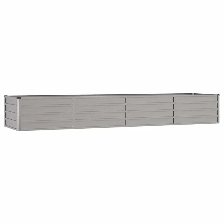 vidaXL Hochbeet, Hochbeet für Garten Balkon Terrasse, Kräuterhochbeet zum Selber Bauen, Gemüsebeet Pflanzkübel aus Metall, Grau Cortenstahl – Bild 9
