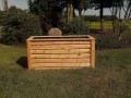 Gartenwelt Riegelsberger Hochbeet 150x60x72 cm aus modernen Rhombusleisten Lärchenholz Natur Kräuterbeet Gemüsebeet - Thumbnail 3