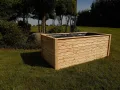 Gartenwelt Riegelsberger Hochbeet 150x60x72 cm aus modernen Rhombusleisten Lärchenholz Natur Kräuterbeet Gemüsebeet - Thumbnail 6