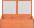 ZEYUAN Gewächshaus, Wintergarten Bausatz, Tomatenhaus, Treibhaus, Garten, Greenhouse, Gartengewächshäuser, Anlehngewächshaus, Holz 100x50x34 cm - Thumbnail 4