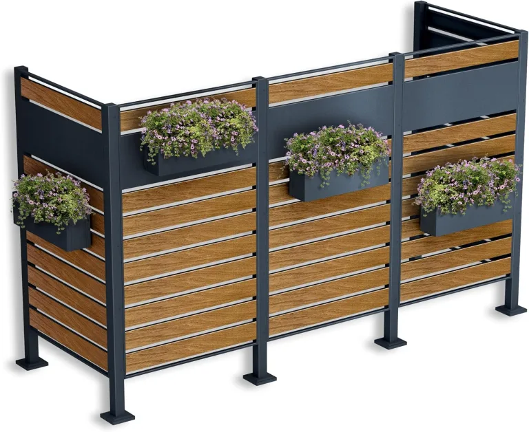 Metzler Blumenkasten | Pflanzkasten zum aufhängen | Zubehör für Mülltonnenzaun | RAL7016 Anthrazit – Bild 3