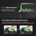 VIVOSUN Anzuchtset mit 40-Zellen-Starter-Tablett, LED-Pflanzenlicht und 25×52cm Heizmatte, Mini-Gewächshaus mit 9cm hoher Haube, Verstellbarer Belüftung und Abflusslöchern für Sämlinge - Thumbnail 7