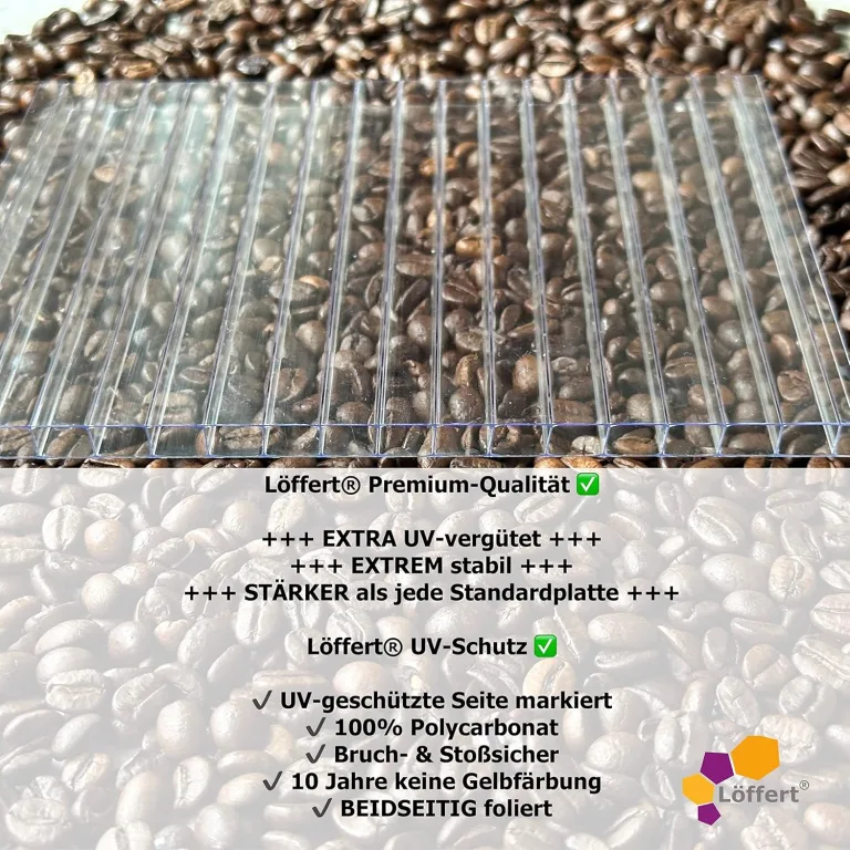 Löffert® Sonderposten | Ersatzplatten für Gewächshaus | Polycarbonat | Stegplatten | 4mm - 6mm - 8mm - 10mm | Standardgrößen & Zuschnitt auf Maß (10mm | 5 Stück | 1500x700mm) – Bild 7