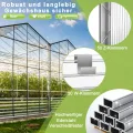 14 Stück Polycarbonat Hohlkammerstegplatten UV-beständigem Doppelstegplatte Gewächshausplatten 605x1210x4mm 10,25 m² Stegplatte Hohlkammerplatten für Gewächshaus mit 50x Klammern & 50x Z-Clips - Thumbnail 6