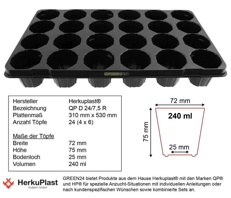GREEN24 Hydroponik 1224 XXL Profi Zimmergewächshaus hoch mit 24 Töpfen, automatischer Bewässerung für die Anzucht mit Kapillarsystem als Treibhaus Gewächshaus (24XXL) – Bild 2