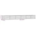 vidaXL Hochbeet, Hochbeet für Garten Balkon Terrasse, Kräuterhochbeet zum Selber Bauen, Gemüsebeet Pflanzkübel aus Metall, Grau Cortenstahl - Thumbnail 3
