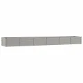vidaXL Hochbeet, Hochbeet für Garten Balkon Terrasse, Kräuterhochbeet zum Selber Bauen, Gemüsebeet Pflanzkübel aus Metall, Grau Cortenstahl - Thumbnail 9