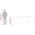 vidaXL Hochbeet, Kräuterbeet Hochbeet für Balkon Garten, Pflanzkübel für Blumen Obst Gemüse, Gemüsebeet Blumenbeet Gartenbeet, Grau WPC - Thumbnail 4
