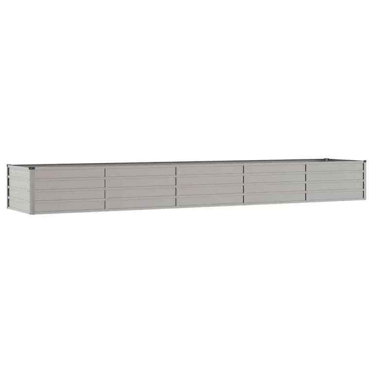 vidaXL Hochbeet, Hochbeet für Garten Balkon Terrasse, Kräuterhochbeet zum Selber Bauen, Gemüsebeet Pflanzkübel aus Metall, Grau Cortenstahl – Bild 9