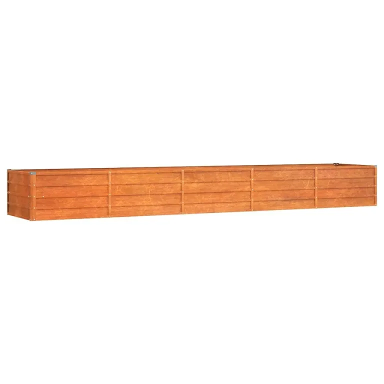 vidaXL Hochbeet, Hochbeet für Garten Balkon Terrasse, Kräuterhochbeet zum Selber Bauen, Gemüsebeet Pflanzkübel aus Metall, Grau Cortenstahl – Bild 1