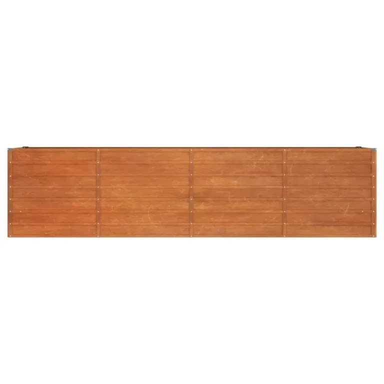 vidaXL Hochbeet, Hochbeet für Garten Balkon Terrasse, Kräuterhochbeet zum Selber Bauen, Gemüsebeet Pflanzkübel aus Metall, Grau Cortenstahl – Bild 4