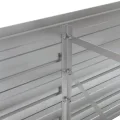 vidaXL Hochbeet, Hochbeet für Garten Balkon Terrasse, Kräuterhochbeet zum Selber Bauen, Gemüsebeet Pflanzkübel aus Metall, Grau Cortenstahl - Thumbnail 7