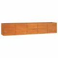 vidaXL Hochbeet, Hochbeet für Garten Balkon Terrasse, Kräuterhochbeet zum Selber Bauen, Gemüsebeet Pflanzkübel aus Metall, Grau Cortenstahl - Thumbnail 9