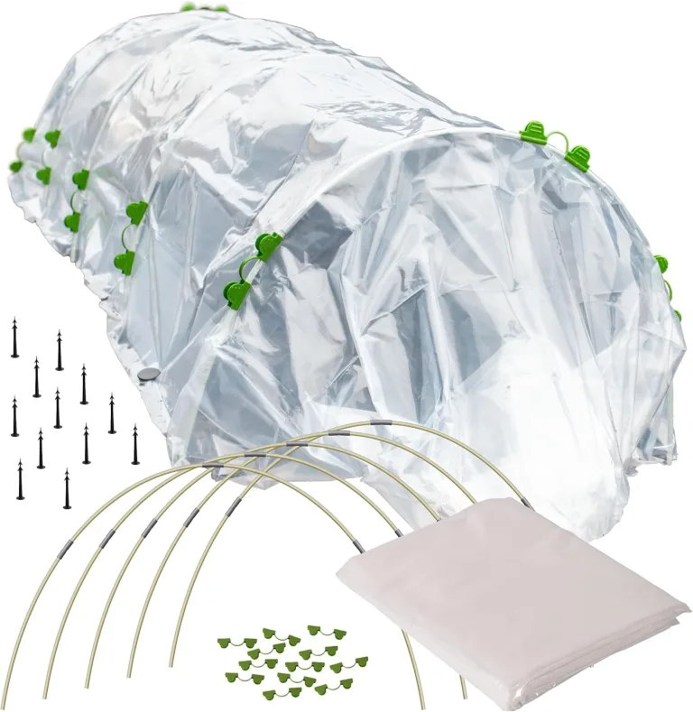 TTL Garden Folientunnel Set Flex XL 32 mit PE Folie 10 x 2,5 m - 10 x Fiberglas Bögen & PE Anzuchtfolie 10x2,5m breit, Rund Bogen Abdeckung Frühbeet Hochbeet Gemüsebeet stabil langlebig & rostfrei – Bild 11