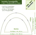 TTL Garden Folientunnel Set Flex XL 32 mit PE Folie 10 x 2,5 m - 10 x Fiberglas Bögen & PE Anzuchtfolie 10x2,5m breit, Rund Bogen Abdeckung Frühbeet Hochbeet Gemüsebeet stabil langlebig & rostfrei - Thumbnail 7