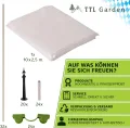 TTL Garden Folientunnel Set Flex XL 32 mit PE Folie 10 x 2,5 m - 10 x Fiberglas Bögen & PE Anzuchtfolie 10x2,5m breit, Rund Bogen Abdeckung Frühbeet Hochbeet Gemüsebeet stabil langlebig & rostfrei - Thumbnail 10