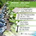 TTL Garden Folientunnel Set Flex XL 32 mit PE Folie 10 x 2,5 m - 10 x Fiberglas Bögen & PE Anzuchtfolie 10x2,5m breit, Rund Bogen Abdeckung Frühbeet Hochbeet Gemüsebeet stabil langlebig & rostfrei - Thumbnail 6