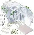TTL Garden Folientunnel Set Flex XL 32 mit PE Folie 10 x 2,5 m - 10 x Fiberglas Bögen & PE Anzuchtfolie 10x2,5m breit, Rund Bogen Abdeckung Frühbeet Hochbeet Gemüsebeet stabil langlebig & rostfrei - Thumbnail 1