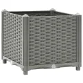 vidaXL Hochbeet, Hochbeet für Garten Balkon Terrasse, Gemüsebeet Pflanzkasten zum Selber Bauen, Blumenbeet Blumenkasten Rattan-Optik, Polypropylen - Thumbnail 1