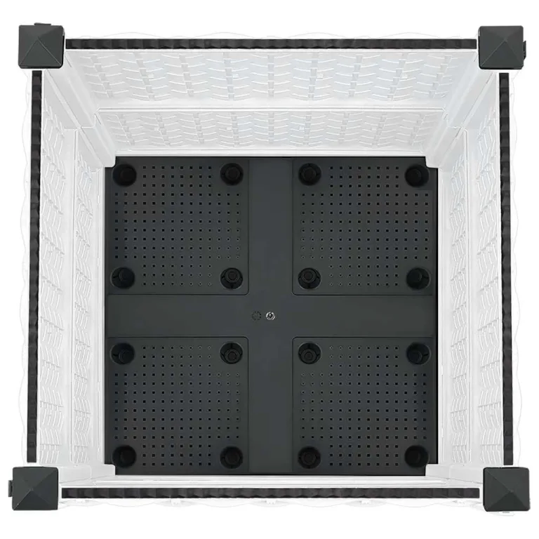 vidaXL Hochbeet, Hochbeet für Garten Balkon Terrasse, Gemüsebeet Pflanzkasten zum Selber Bauen, Blumenbeet Blumenkasten Rattan-Optik, Polypropylen – Bild 6