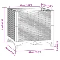 vidaXL Hochbeet, Hochbeet für Garten Balkon Terrasse, Gemüsebeet Pflanzkasten zum Selber Bauen, Blumenbeet Blumenkasten Rattan-Optik, Polypropylen - Thumbnail 2