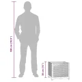 vidaXL Hochbeet, Hochbeet für Garten Balkon Terrasse, Gemüsebeet Pflanzkasten zum Selber Bauen, Blumenbeet Blumenkasten Rattan-Optik, Polypropylen - Thumbnail 3